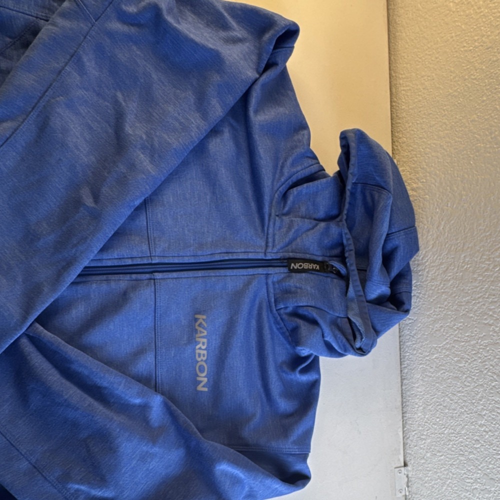 Karbon Mens Blue XL Fleece Full Zip Activewear Jacket 1101968 RN132796